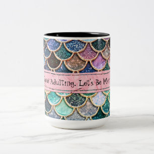 De Café Em Dois Tons Let´s seja caneca e escalas personalizadas sereia