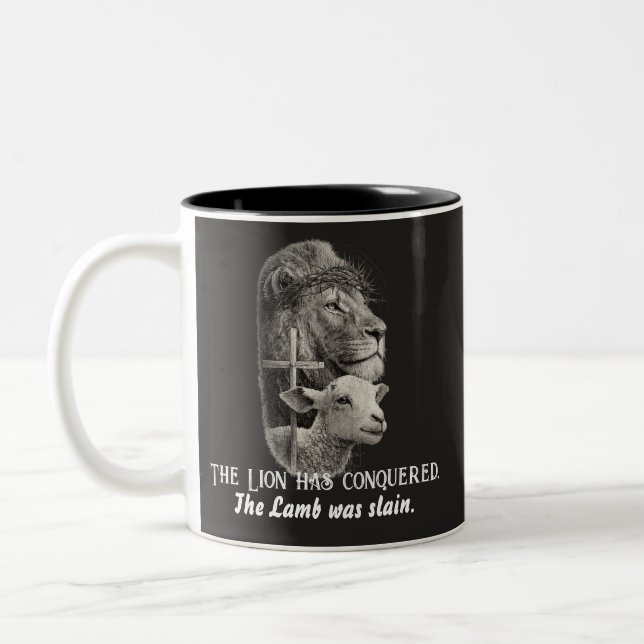 De Café Em Dois Tons Liderou, mas ainda Senhor - Caneca (Esquerda)