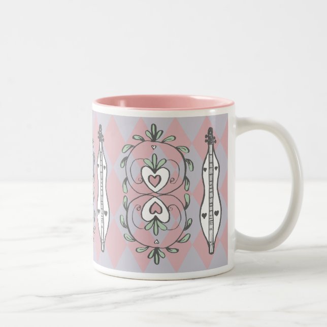 De Café Em Dois Tons Lilac da caneca do Dulcimer da montanha (Direita)