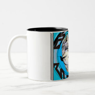 De Café Em Dois Tons lobos encaram a caneca