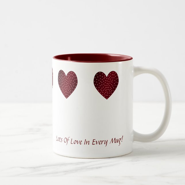 De Café Em Dois Tons Lote da caneca do amor (Direita)