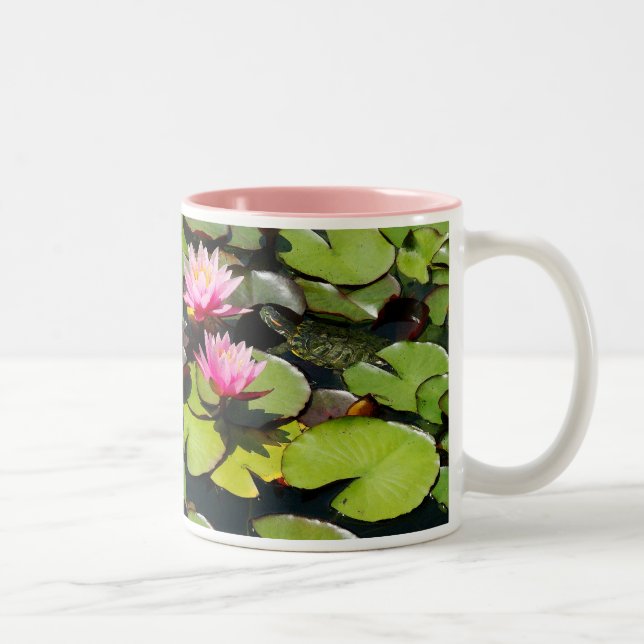 De Café Em Dois Tons Lotus/Lilypads & caneca da tartaruga (Direita)