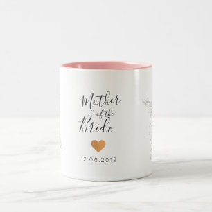 De Café Em Dois Tons Mãe elegante da caneca do Dois-Tom da noiva