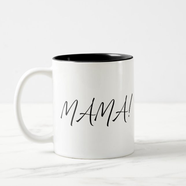 De Café Em Dois Tons MAMÃE! Caneca (Esquerda)