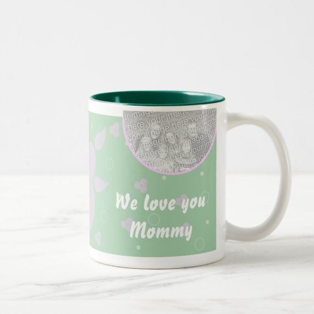 De Café Em Dois Tons Mamães personalizadas da caneca da foto (Direita)