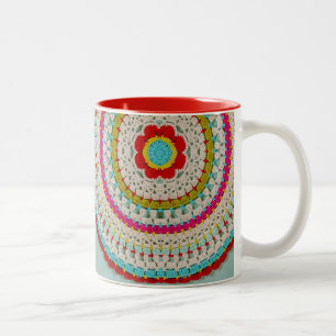 De Café Em Dois Tons Mandala floral da modificação caneca do Dois-Tom