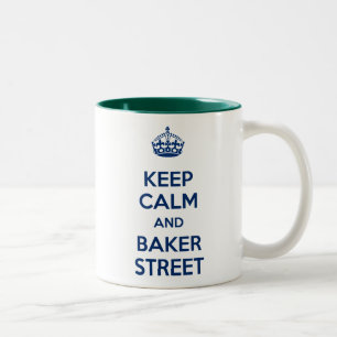 De Café Em Dois Tons Mantenha a calma e a caneca da rua do padeiro