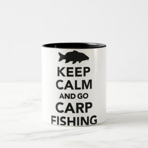 De Café Em Dois Tons "Mantenha calmo e vá caneca da pesca da carpa"