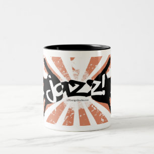 De Café Em Dois Tons Mãos do jazz - caneca