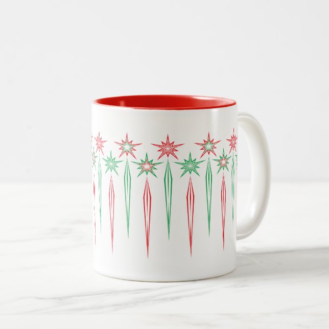 De Café Em Dois Tons Médio Mod Icicles Classic 11oz. Caneca (Frente Esquerda)