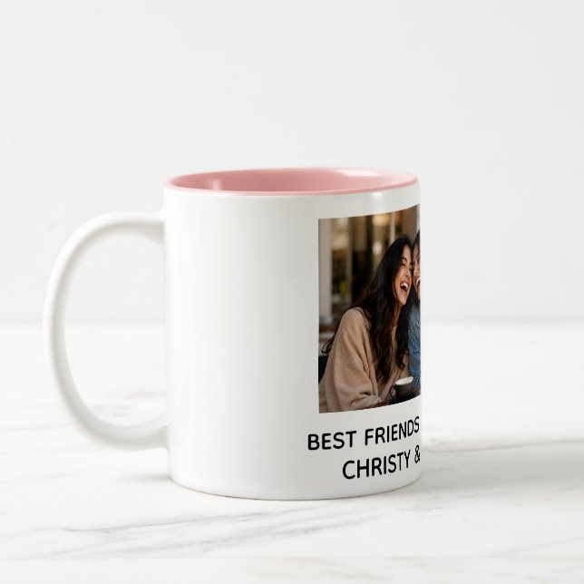 De Café Em Dois Tons MELHORES AMIGAS PARA SEMPRE caneca personalizada c (Esquerda)