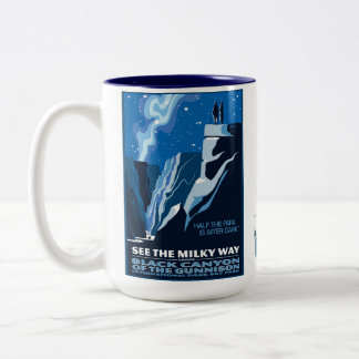 De Café Em Dois Tons Metade do parque está atrás da caneca escura