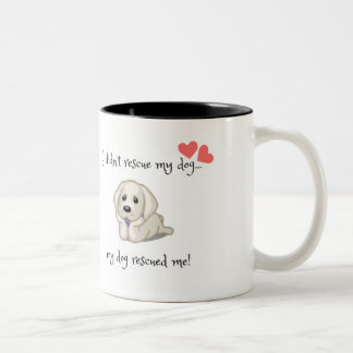 De Café Em Dois Tons Meu cão salvou-me caneca