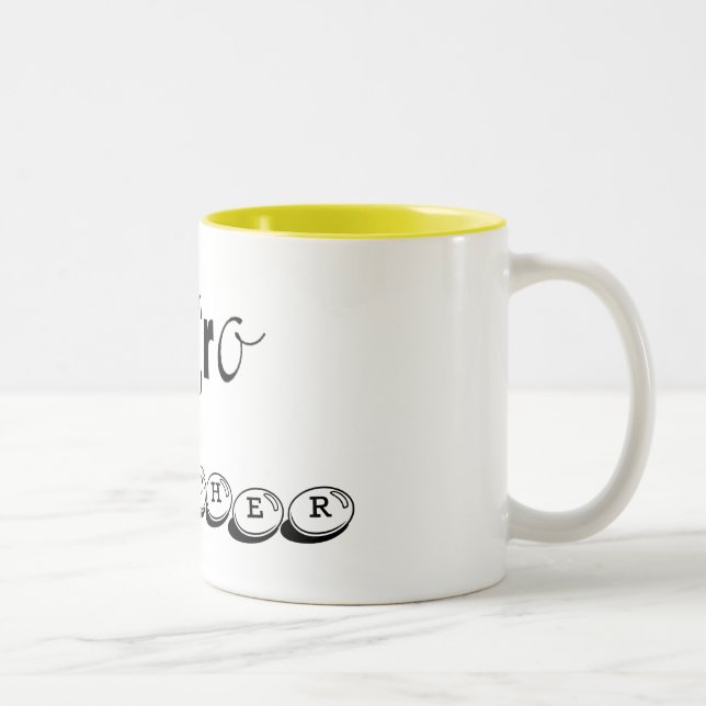 De Café Em Dois Tons Micro caneca do professor (Direita)
