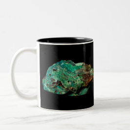 De Café Em Dois Tons Mineral Verde Malachita na Caneca Negra
