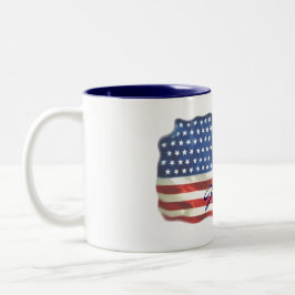 De Café Em Dois Tons MINHA caneca da MAMÃ do PATRIOTA