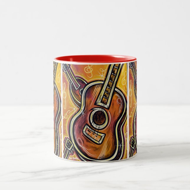 De Café Em Dois Tons Minha caneca do Ukulele (Centro)