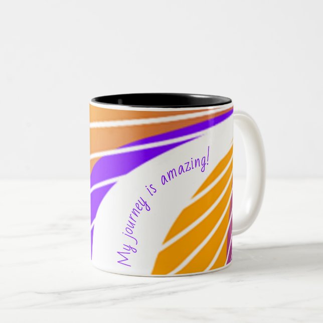 De Café Em Dois Tons Minha jornada é incrível! Caneca (Frente Esquerda)