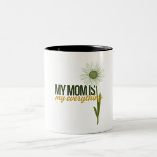 De Café Em Dois Tons minha mãe é meu tudo caneca - tocando o coração da
