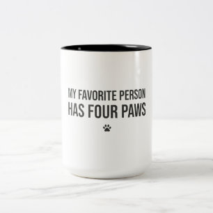 De Café Em Dois Tons Minha Pessoa Favorita Tem Quatro Patas – caneca pa