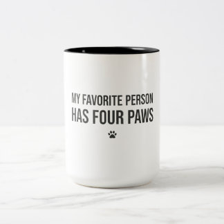 De Café Em Dois Tons Minha Pessoa Favorita Tem Quatro Patas – caneca pa