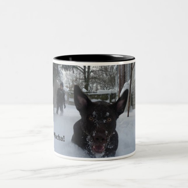 De Café Em Dois Tons Mocha! Caneca (Centro)