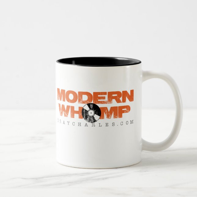 De Café Em Dois Tons Moderno Whomp - a caneca (Direita)