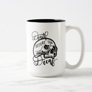 De Café Em Dois Tons Morte antes da caneca do Decaf
