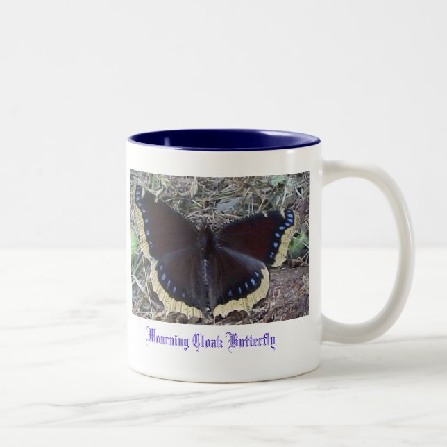 De Café Em Dois Tons Mourning Cloak 11 Oz. Caneca (Direita)