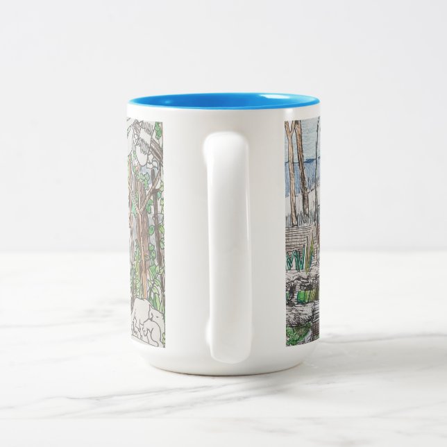 De Café Em Dois Tons Na Caneca Selvagem (Alça)