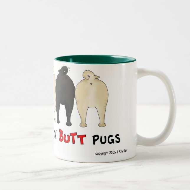 De Café Em Dois Tons Nada termina a caneca do Pug (Direita)