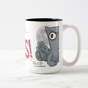 De Café Em Dois Tons Não bastante caneca espumosa dos zombis