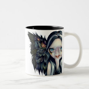 De Café Em Dois Tons "Não fale nenhuma caneca do mau" e "da mão divin