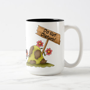 De Café Em Dois Tons Não perturbe a caneca da tartaruga