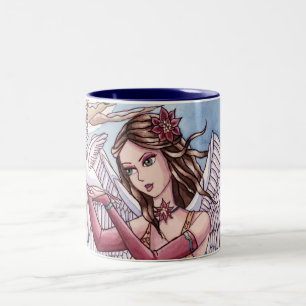 De Café Em Dois Tons Neva - caneca do anjo do Natal