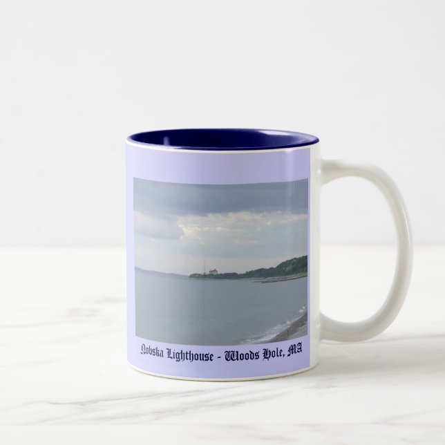 De Café Em Dois Tons Nobska Lighthouse 11 Oz. Caneca (Direita)