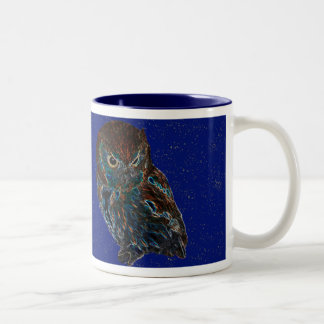 De Café Em Dois Tons Noite estrelado da caneca da coruja