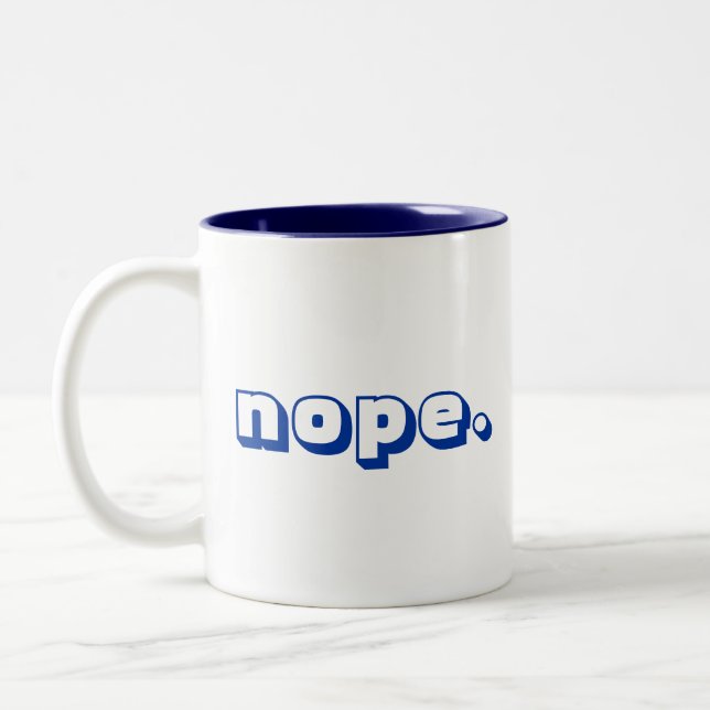 De Café Em Dois Tons nope. Caneca (Esquerda)