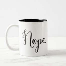 De Café Em Dois Tons Nope. roteiro elegante da caneca |