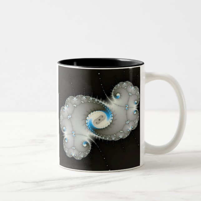 De Café Em Dois Tons Nova - caneca do Fractal (Direita)