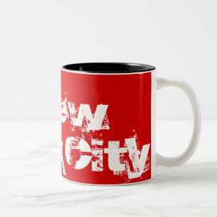 De Café Em Dois Tons Nova Iorque - Caneca Vermelha Legal E Branca