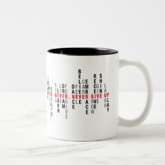 De Café Em Dois Tons Nunca dê acima a caneca, caneca das citações,