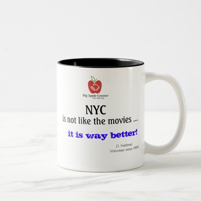 De Café Em Dois Tons NYC não é como a caneca dos filmes (Direita)