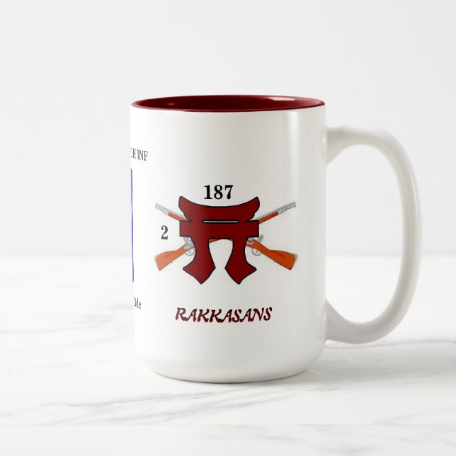 De Café Em Dois Tons ò Caneca da 187th infantaria dos Bn 193rd (Direita)