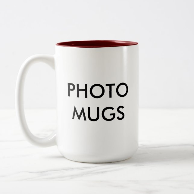 De Café Em Dois Tons O costume personalizou o vazio da caneca do (Esquerda)