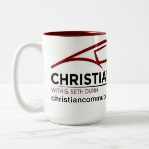 De Café Em Dois Tons O cristão comuta a caneca