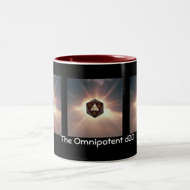 De Café Em Dois Tons O d20 onipotente - caneca (Centro)