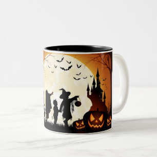 De Café Em Dois Tons O Dia das Bruxas na bruxa da CANECA das portas