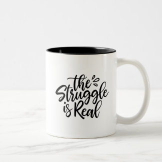 De Café Em Dois Tons O esforço é caneca real