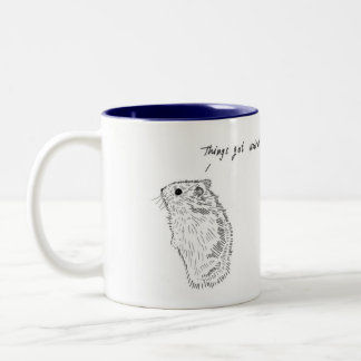 De Café Em Dois Tons O hamster, coisas obteve caneca estranha, animal